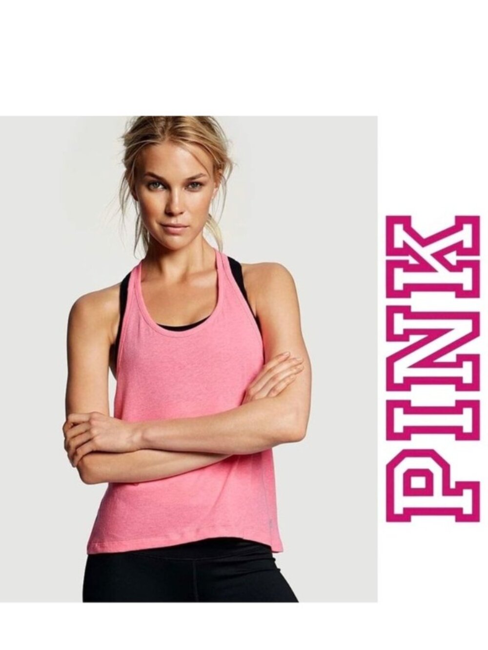Victoria’s Secret PINK | Coral Racerback Tank Top | Size Small